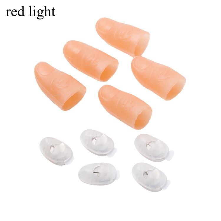 4/5/6Pcs Magic Light Up Finger LED Tricks Thumb Props Festival Party Novelty Funny Toys