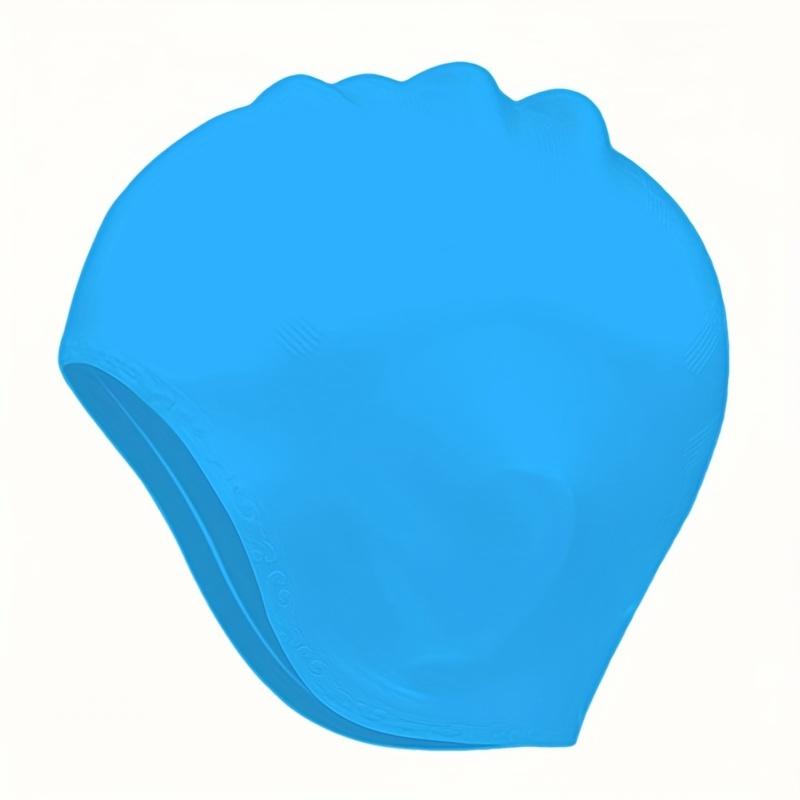 Ear Protection Swim Cap - Professional Silicone Swim Cap, Double Ear Coverage, Waterproof Design, Anti Slip, Swimming