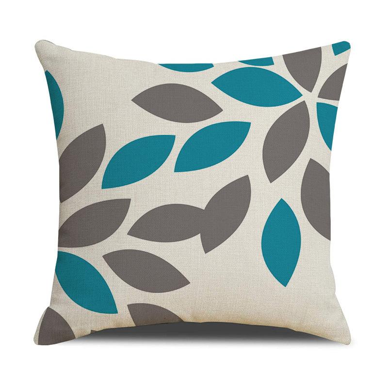 Throw Pillow Case Printed Polyester Lumbar Cushion Living Room Home Sofa Pillow Case
