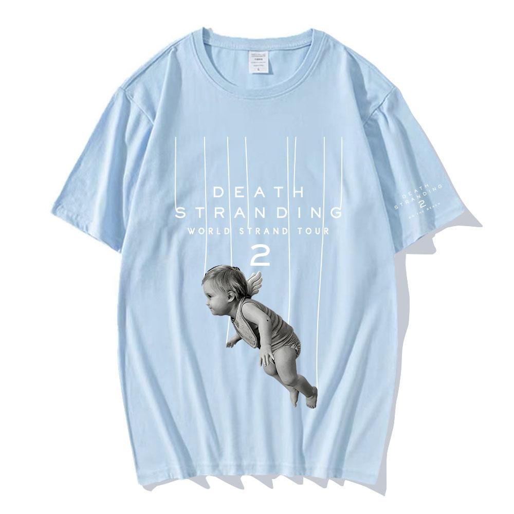 Drawbridge Design Graphic Tees Game DEATH STRANDING 2 ON THE BEACH T-shirt Unisex Streetwear Cotton Short Sleeve Mens Tee-shirt