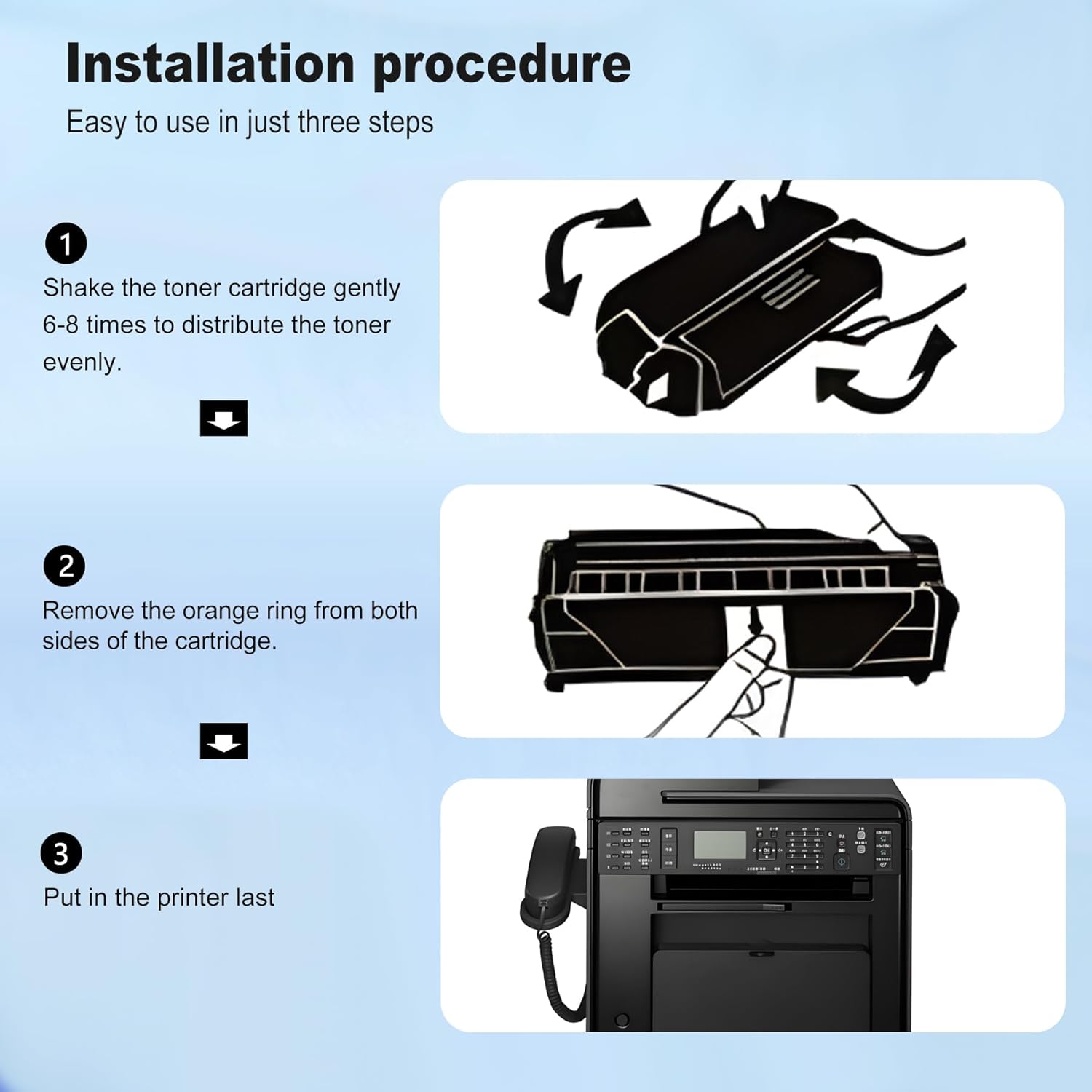 

Pack of 1 CRG 128 Black Toner Cartridge High Yield Replacement for Canon ImageCLASS MF4880dw MF4450 MF4890dw D530 D560 D500 FAXPHONE L100 L190