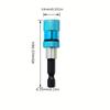1/4" Bit Receiver; Hex Shank Magnetic Drill Bit Screw Bit Receiver Quick Release Magnetic Drill Bit for Electric Drill Screws