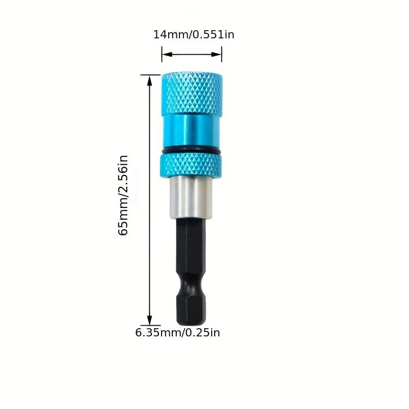 1/4" Bit Receiver; Hex Shank Magnetic Drill Bit Screw Bit Receiver Quick Release Magnetic Drill Bit for Electric Drill Screws