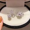 Zircon Flower Minimalist Silver Tone Ring For Ladies Casual Dress Accessory