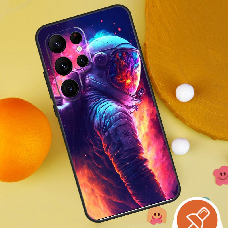 Space Moon Astronaut Case For Samsung Galaxy S22 S23 Ultra S20 FE S21 FE Note 10 20 Ultra S8 S9 S10 Plus Cover