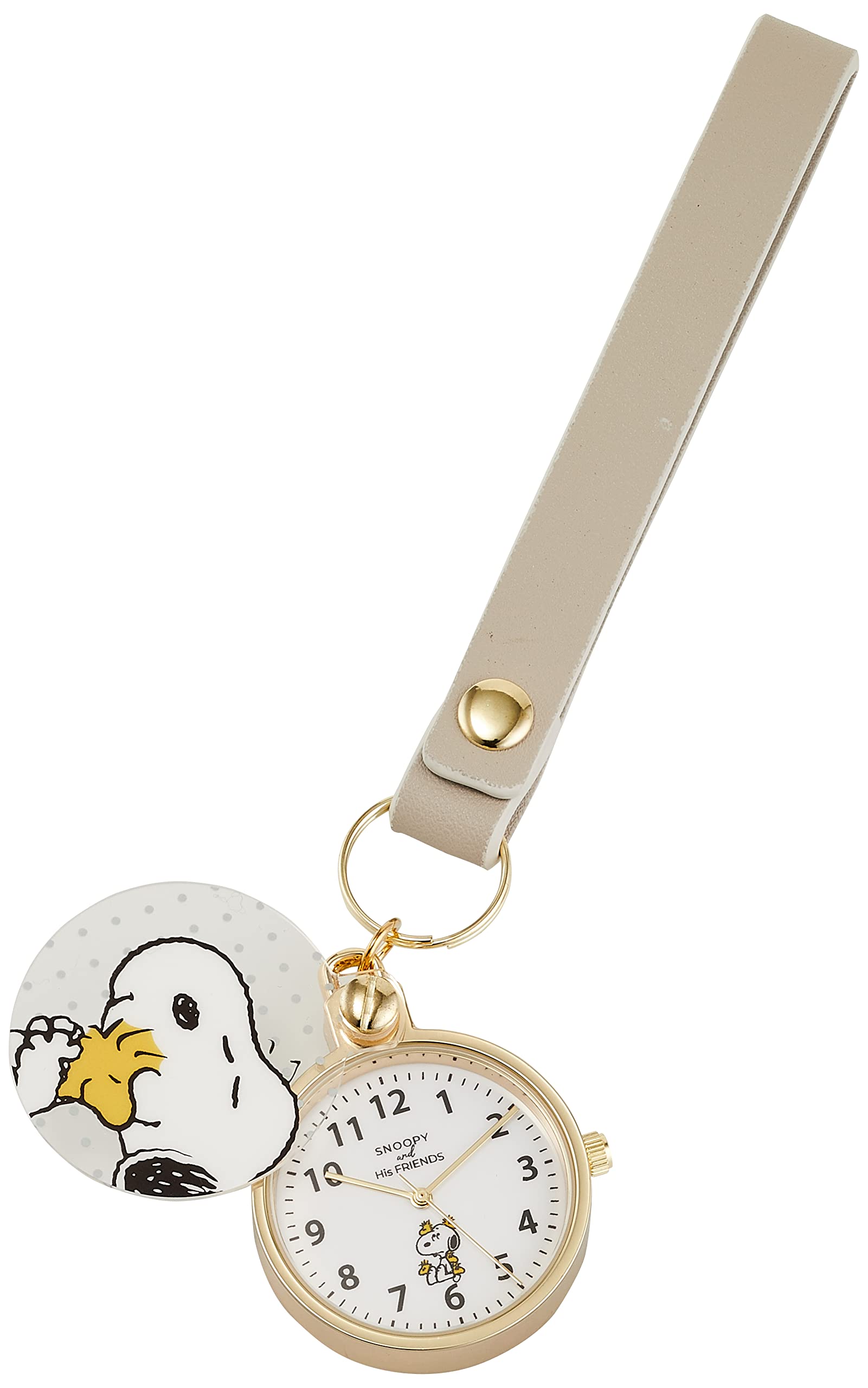 

Fieldwork Snoopy Pocket Watch Bag Charm with Gray Cover, PNT026-2, Women s, сірий колір