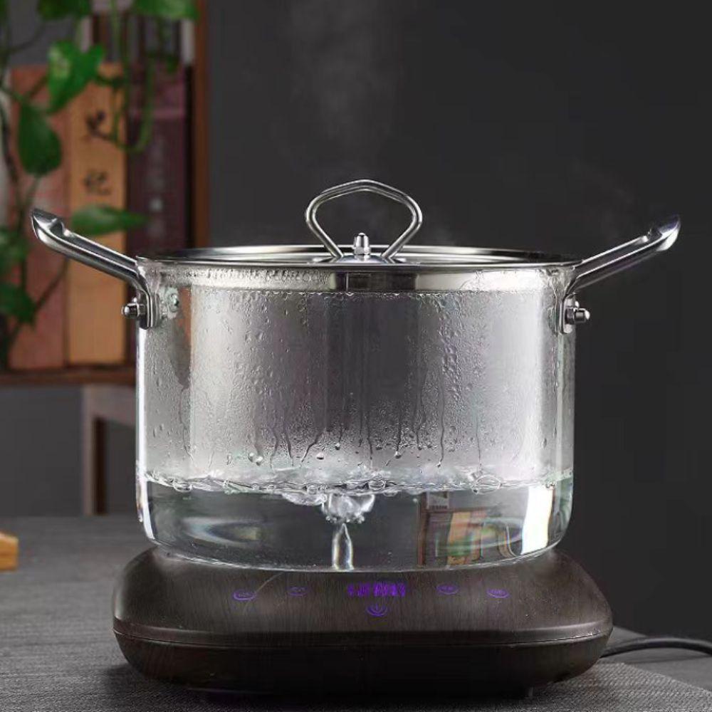 Transparent High Borosilicate Glass Cooking Pot Modern Milk Pot Glassware Soup Pot  Noodle