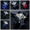 Retro Rhinestone Collar Flower Elegant Men's Suit Accessory Formal Gentleman's Bow Tie  Man