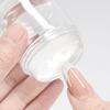 Nail Art Stamper Clear Silicone Stamping Jelly with Scraper for DIY Nail Decor Transparent Visible Body No Misplacement