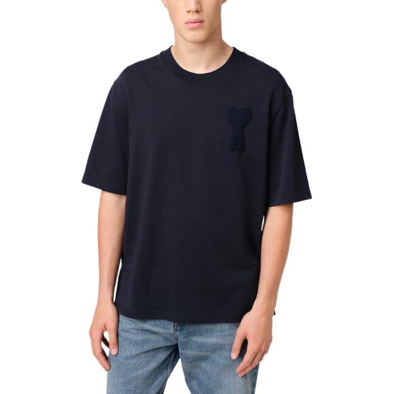 Ami Paris Short Sleeved Crewneck T Shirt HTS0557264011