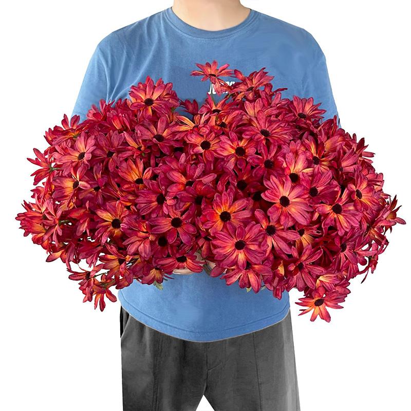 1/4 Bouquet Faux Daisy Bouquets Festive Decoration Silky Chrysanthemum Real Touch Artificial Flowers 14 Blooms Fall Centerpieces