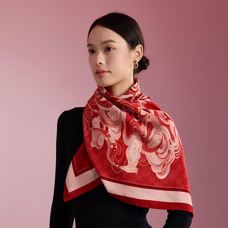 Hengyuanxiang Auspicious Cloud Polyester Scarf