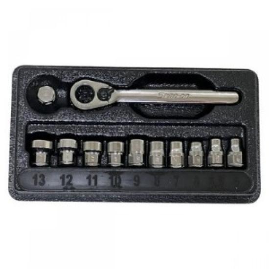 

Набор торцевых головок с трещоткой 1/4 Snap-on Головки 5-13 мм с лотком PAKTY245