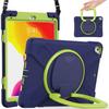 Shockproof Silicone Case with Stand Holder, Hand Strap & Adsorbed Pencil Slot case for iPad 10.2 (2019/2020/2021) Bulk