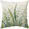 Grüne Blume Frühling - Themen KissenbezugSchlafzimmer Wohnzimmer Sofa Heimdeko Polyester Kissenbezug mit Reißverschluss