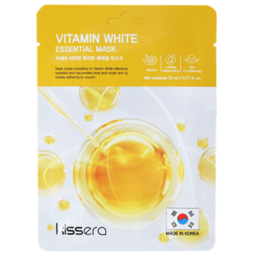 

Kissera Vitamin White Essential Mask Pack (10 Sheets) Brighten and Radiate with Potent Vitamin Complex