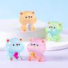 Landscape Creative Micro Cute Glow Dark Eat Fish Bear Animal Doll Accessories