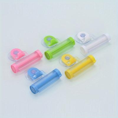 1er-Pack Easy Roll Zahnpasta-Spender Saugnapf Haken Platzsparend Wandmontiert Kunststoff Quetscher für Badezimmer Passend für alle Zahnpastatuben Halter