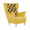 Carol Duo Scandinavian Wing Chair Family Furniture Yellow Black Stripes