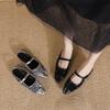 Fashionable Glitter Single Shoes, Comfortable To Wear Outside, Half-tie Mule Single Shoes, Princess Shoes