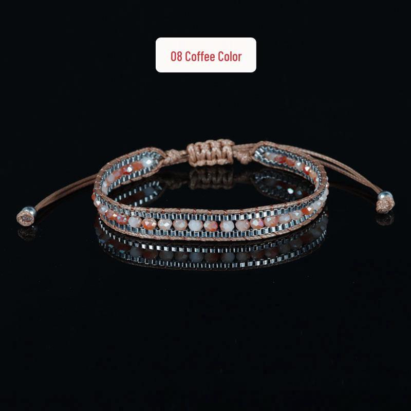 Retro Bohemian Crystal Rope Bracelet