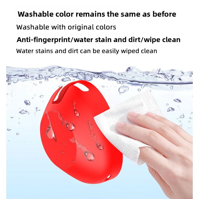 YAYINCC 360° All-round Protection Silicone Protective Case for Sony WH-1000XM6 Rose Grey headset Skin friendly Washable durable