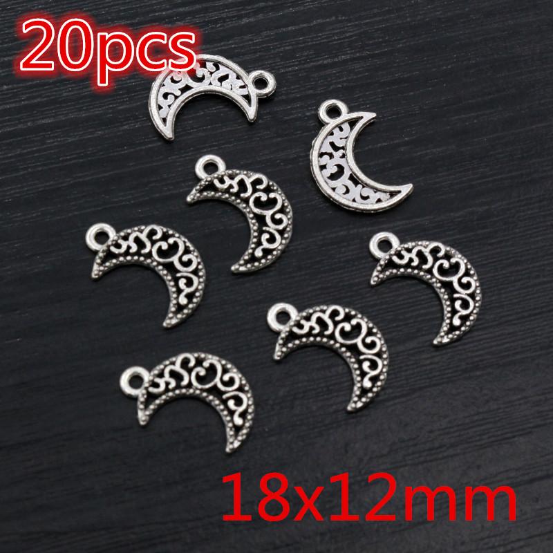Neues Mode-Multi-Stil Antik Versilbert Bronze Mond Anhänger Metalllegierung Anhänger DIY Anhänger DIY Schmuckherstellung Zubehör