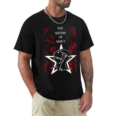 2024 Moda Camiseta Gráfica Desenho Animado Anime The Sisters Of Mercy Camisetas Manga Curta Casual Masculina Gola O Algodão Camiseta Tee Top