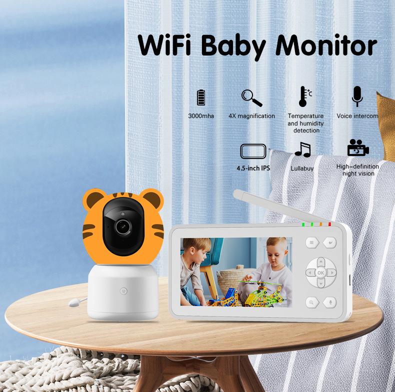 4.5" 1080P Baby Monitor with Mobile App & Two-Way Intercom