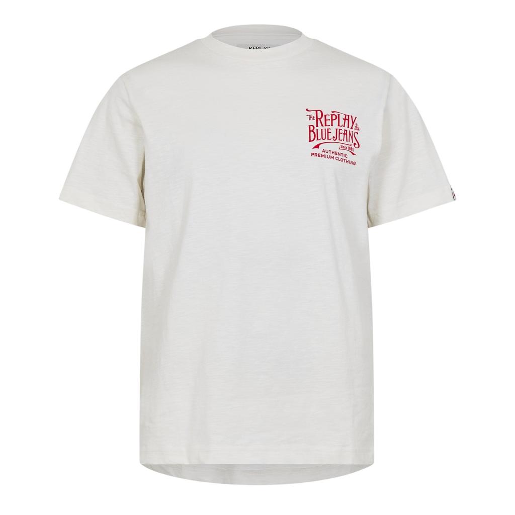Replay Mens Back Jeans Logo T-Shirt