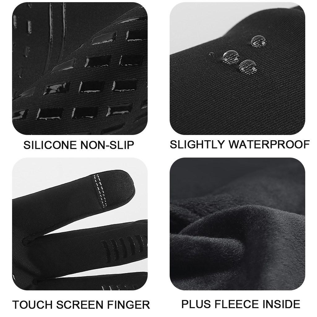 Winter Bicycle Gloves Bicycle Touchscreen Full Finger Glove Water Repellent Wind Resistant for Outdoor Use Bike Skiing Riding