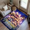 Spooky Pups Halloween Football Personalized Text Carpet Design for Foyer Decorate room Game Room Living Rooms Anti-slip Rug Office home decor