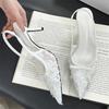 Fashion New Embroidery Flower Bow Design High Heels Women Sexy Pointy Toe Slingbacks Heeled Sandals Summer Elegant Party Dress Shoes