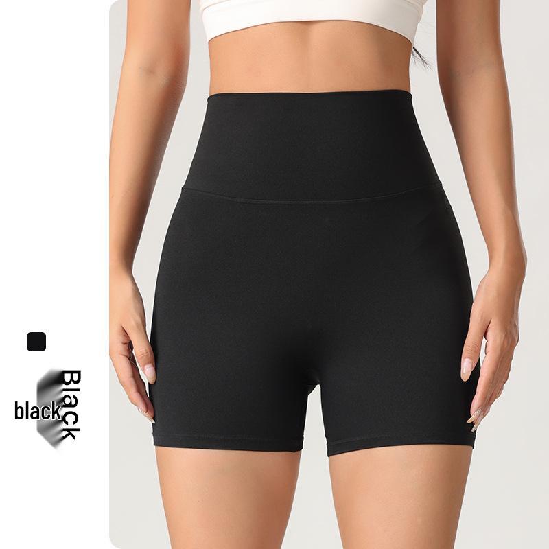 High Waist Yoga Shorts - Seamless, Hip Lifting, Outdoor & Cycling-Friendly, Women’s Summer Fitness Wear Extra Large чёрный