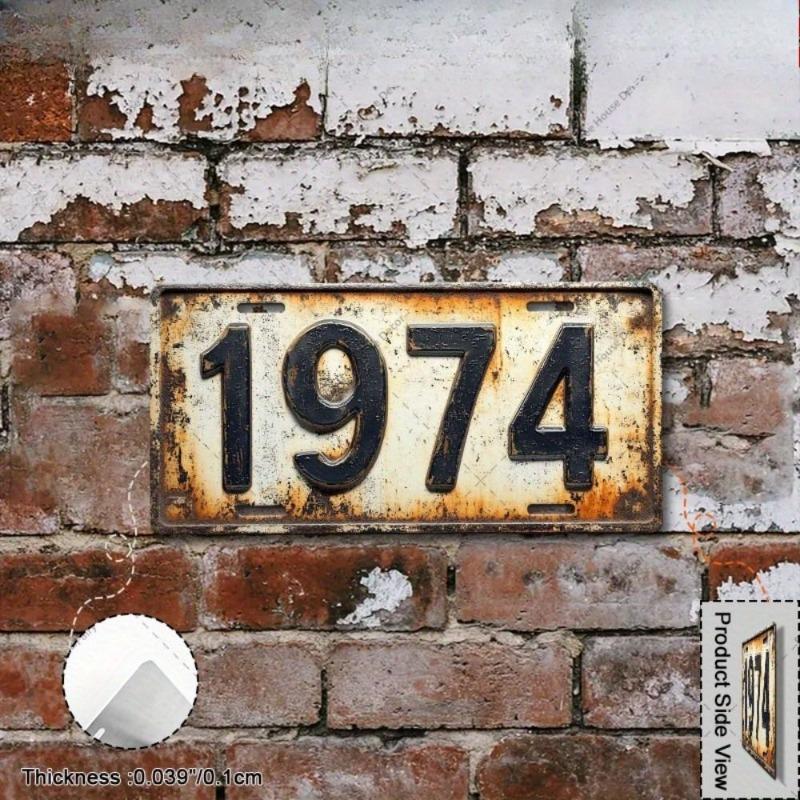 Motorcycle Souvenir License Plate, Metal Auto Wall Decor 15x30cm