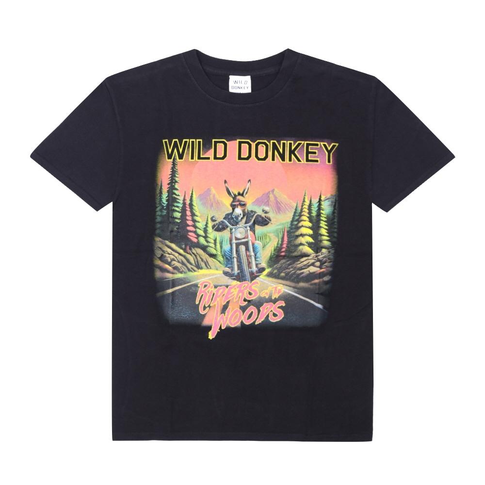 Wild Donkey Unisex T shirT T Riding Jerry Black T-RIDING JERRY BLACK (S)