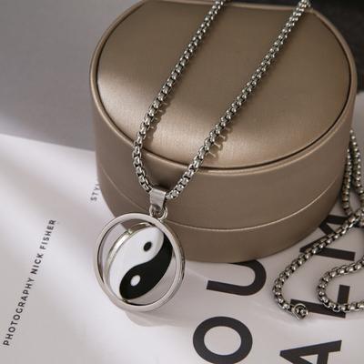 Collana con Pendente Hip Hop Decorativa Fatta a Mano Regolabile Abbinabile Gioiello Regalo Acciaio Inossidabile