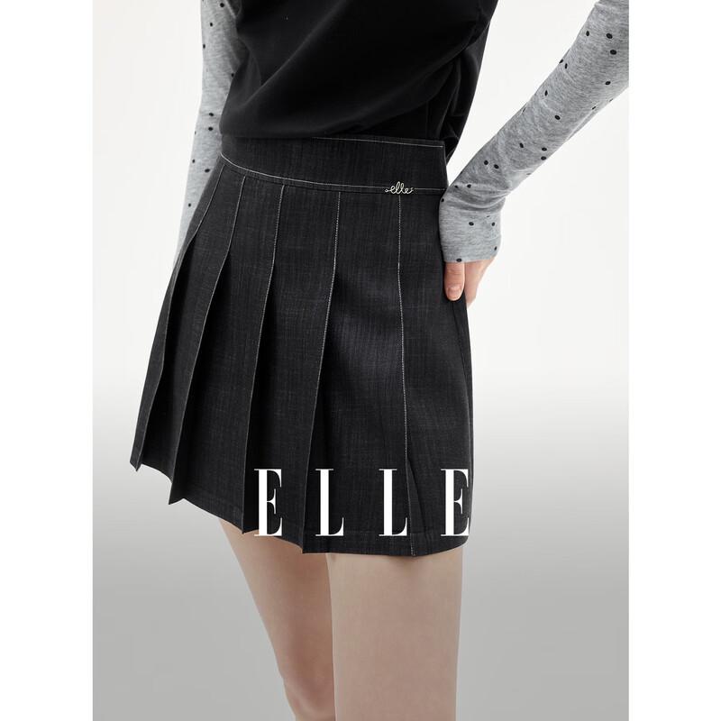 

ELLE Women s Pleated A-line Mini Skirt S