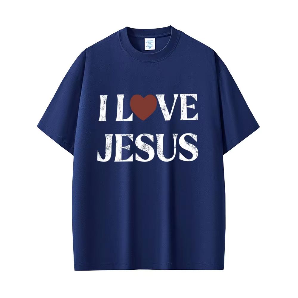 I Love Jesus Tshirt Christian Tee Shirt Unisex Women Clothing Hip Hop Vintage Rock T Shirts Unisex Retro Ocollar Hip Hop Tshirts
