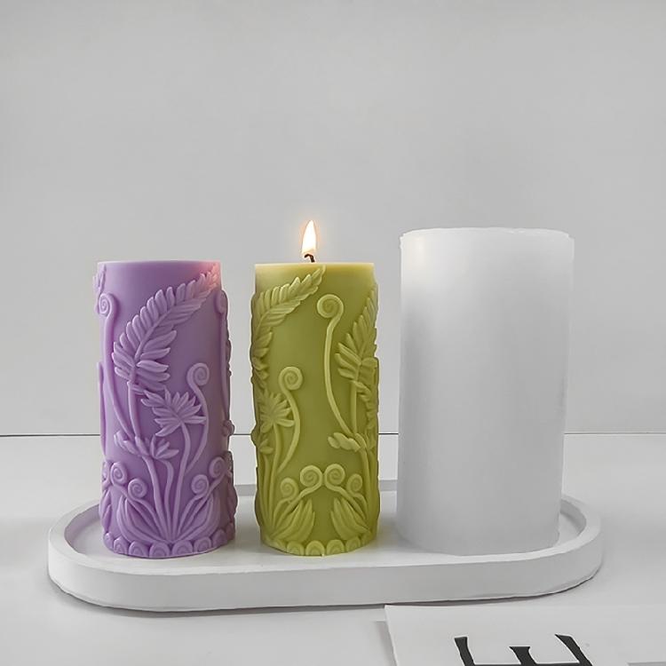 Flexible Flower Embellishments Mold Portable Floral Pillar Silicone Mould Professional Mold for Crafting Candle Soap