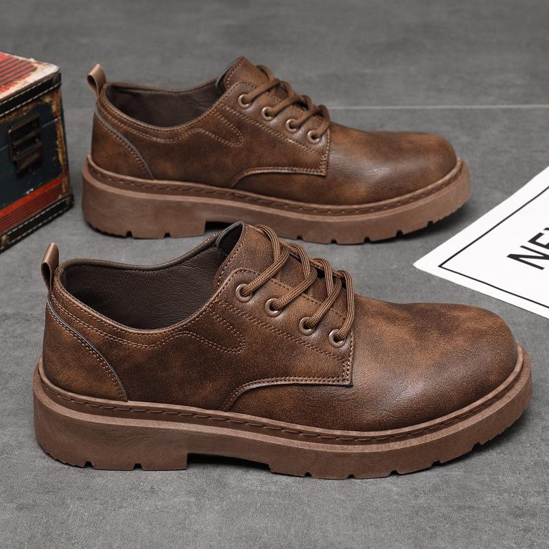 Malé kožené boty Pánské Formální Business British Derby Nohy Široká Velká hlava Ležérní Trendy Boty Lesklé Gao Yunhao