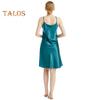 Damen Satin Chemises Nachthemd Sexy Seidige Slip Nachtwäsche Spaghettiträger Mini Nachthemd Sommer Ärmellos V-Ausschnitt Nachtwäsche