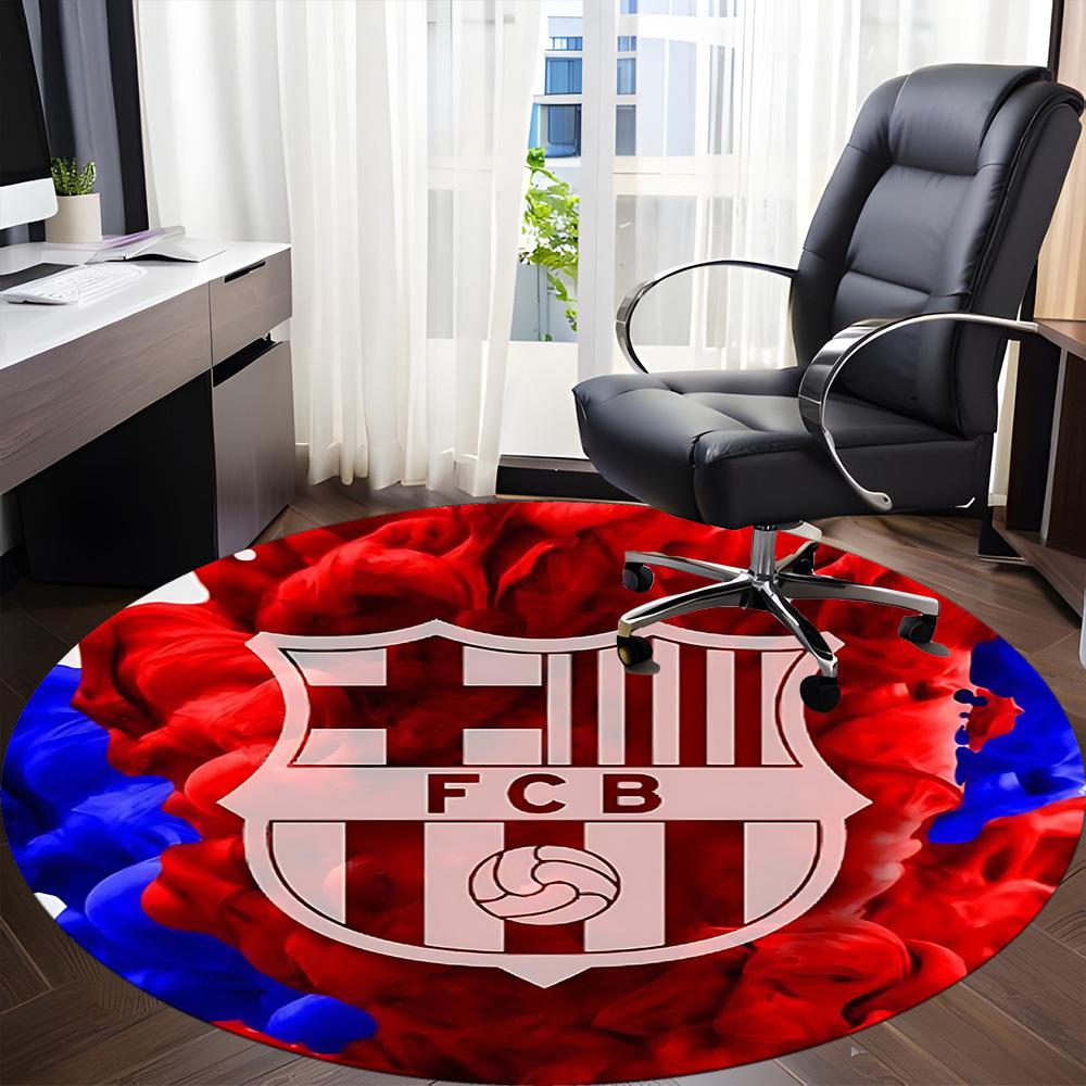 1pc Barcelona Football Office Round Area Rug, Under Office Chairs Bedroom Living Room Home Decor A1016272