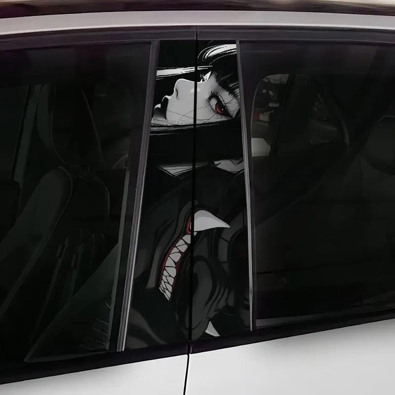 1pc/2pcs JDM Universal Car Stickers Auto B Pillar Waterproof Decoration DIY Car Doors Pillar Sunscreen Refit Car Styling Decals