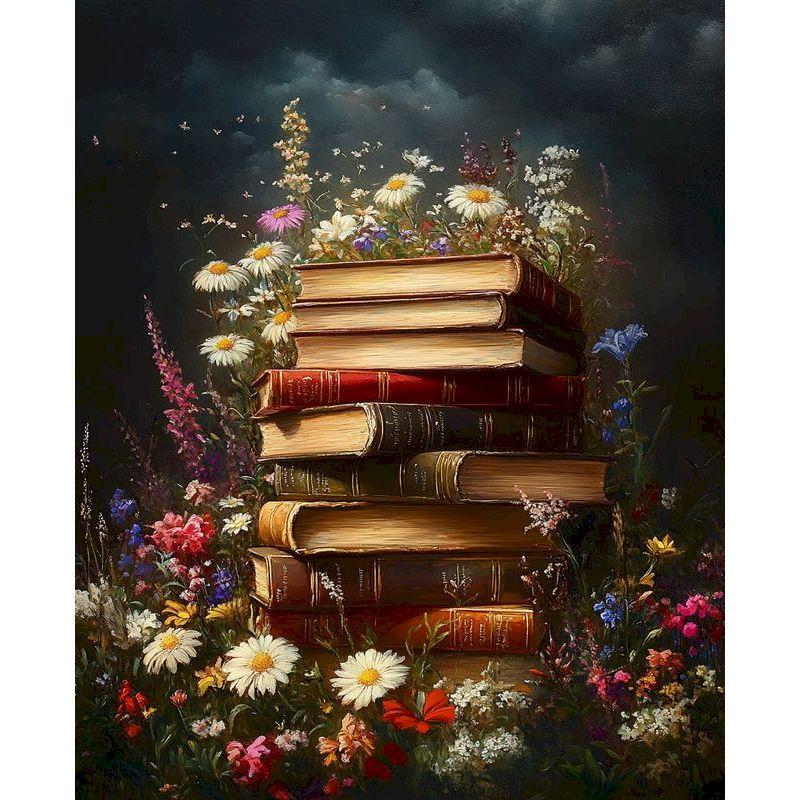 GATYZTORY Diy Painting By Numbers Flower Book Landscape Coloring By Numbers Artwork Diy Gift Paint Kit On Canvas Paint Set