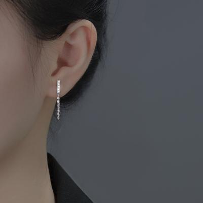 Women's Chain Rear Hanging Niche Design New Trendy Simple Temperament Earrings