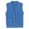 Gilet en laine à col en v pour femme, pull court assorti avec tout, sans manches, haut pour dames, couleur Pure, tempérament