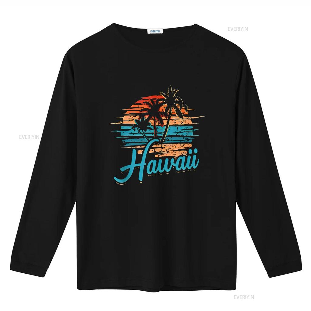 Womens Hawaiian Island Tropical Hawaii Design Vacation Souvenir T Shirt vintage Washed Top For Everyday Wear Comfortable Unisex