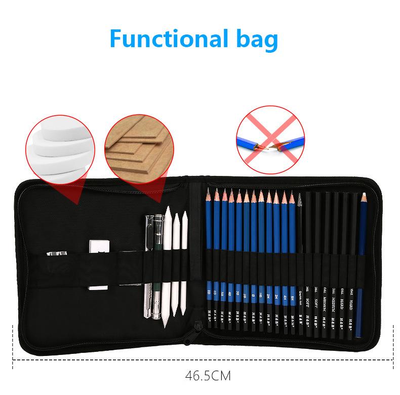 28pcs Professional Artist Sketch Charcoal Drawing Set