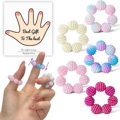 Fingertip Decompression Toy Finger Massager Adult Stress Relief Bead Compact And Portable Casual Ring